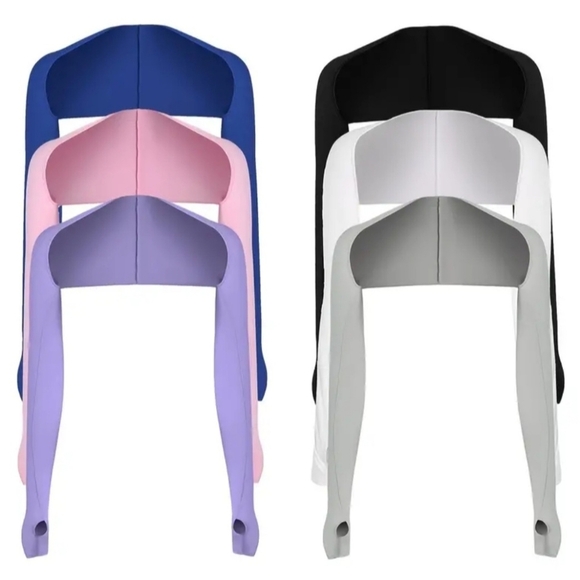 Grey Yoga top /Golf Shawl Sleeves Work out Sun Protect Top w Thumbholes hp 🔥🔥 - Picture 5 of 8